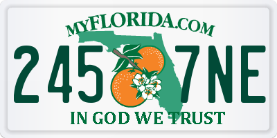 FL license plate 2457NE