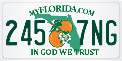 FL license plate 2457NG