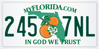 FL license plate 2457NL