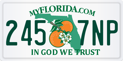 FL license plate 2457NP