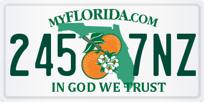 FL license plate 2457NZ