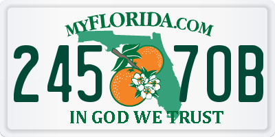 FL license plate 2457OB