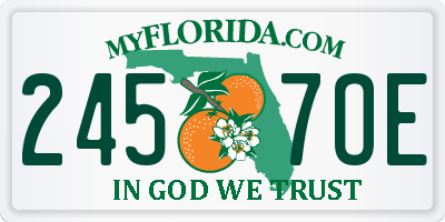 FL license plate 2457OE
