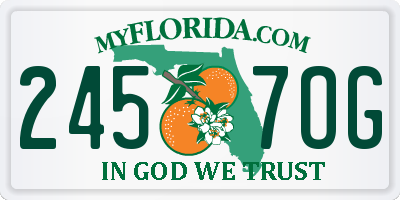 FL license plate 2457OG