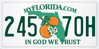 FL license plate 2457OH