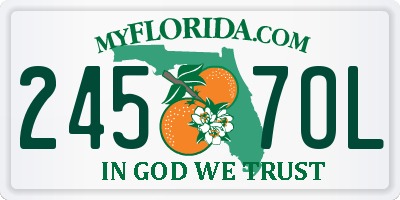 FL license plate 2457OL