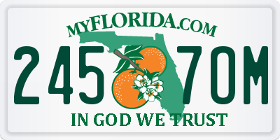 FL license plate 2457OM