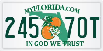 FL license plate 2457OT