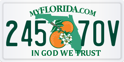 FL license plate 2457OV