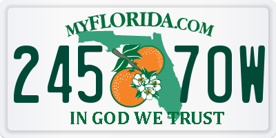 FL license plate 2457OW