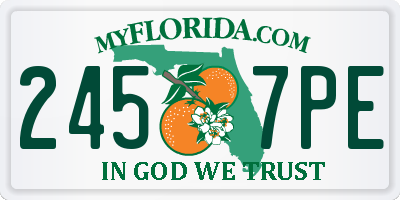 FL license plate 2457PE