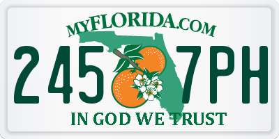 FL license plate 2457PH