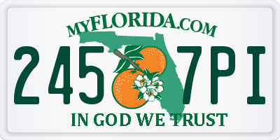 FL license plate 2457PI
