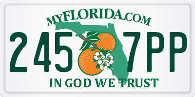 FL license plate 2457PP