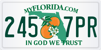 FL license plate 2457PR