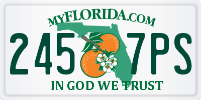 FL license plate 2457PS