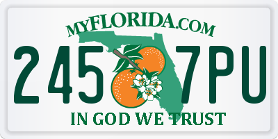 FL license plate 2457PU