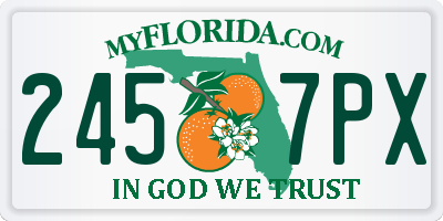 FL license plate 2457PX