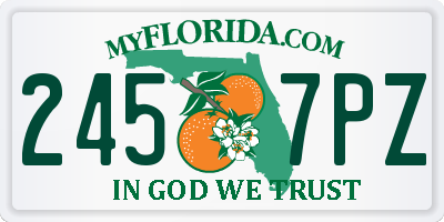 FL license plate 2457PZ