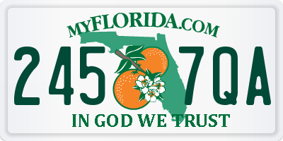 FL license plate 2457QA
