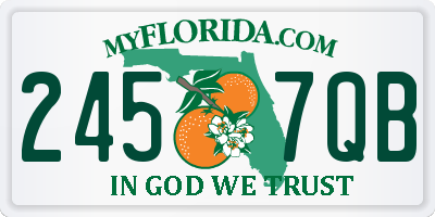 FL license plate 2457QB