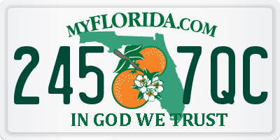 FL license plate 2457QC