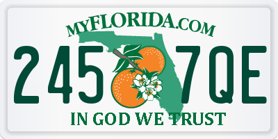 FL license plate 2457QE
