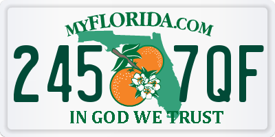 FL license plate 2457QF