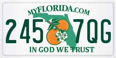 FL license plate 2457QG