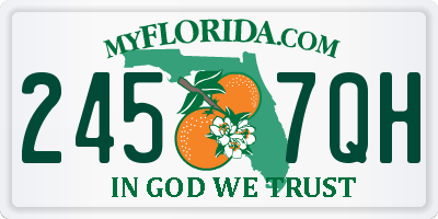 FL license plate 2457QH