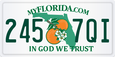 FL license plate 2457QI