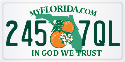 FL license plate 2457QL