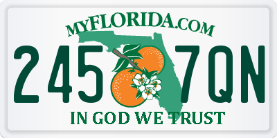 FL license plate 2457QN