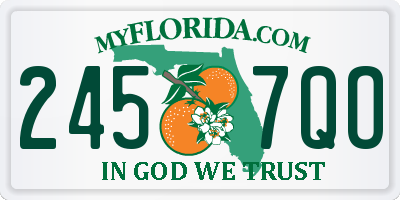 FL license plate 2457QO