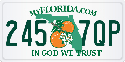 FL license plate 2457QP