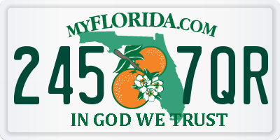 FL license plate 2457QR