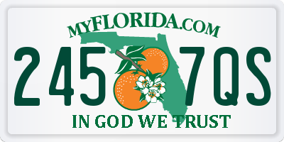 FL license plate 2457QS