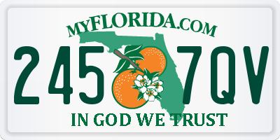 FL license plate 2457QV