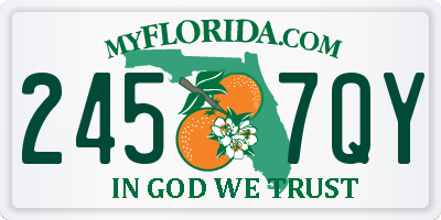 FL license plate 2457QY