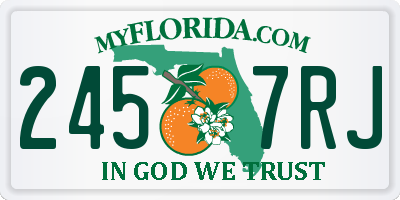 FL license plate 2457RJ