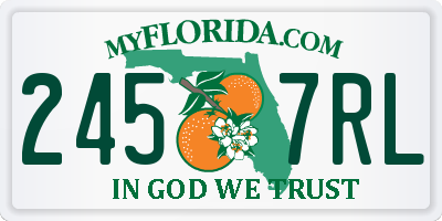 FL license plate 2457RL