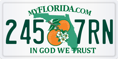 FL license plate 2457RN