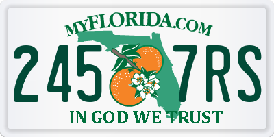 FL license plate 2457RS