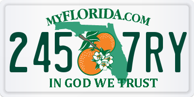FL license plate 2457RY