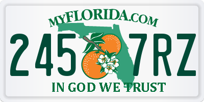 FL license plate 2457RZ