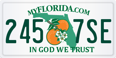 FL license plate 2457SE