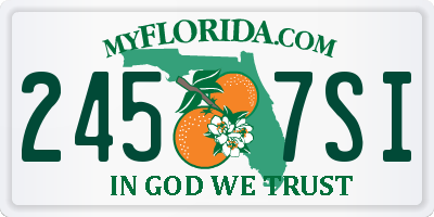 FL license plate 2457SI