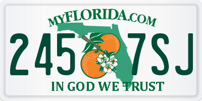 FL license plate 2457SJ