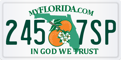 FL license plate 2457SP