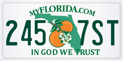 FL license plate 2457ST